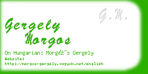 gergely morgos business card